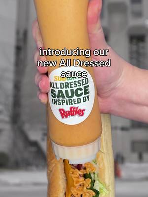 have your subs been exposing themselves? dont worry, thats what our new All Dressed sauce inspired by Ruffles is for! @Ruffles Canada  *Limited time at participating restuarants.