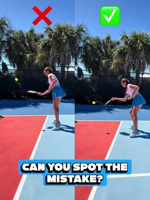 Your dinks are popping up…and it might be your wrist 👀 Watch the difference. ⬅️ On the left: See how the wrist bends at contact? That little flick adds lift to the ball. When the paddle face changes angle last second, the ball pops up — and now you’re on defense. ➡️ On the right: No wrist break. The player uses shoulder movement and slight extension to guide the ball forward. The paddle face stays stable. The ball stays low. Dinking isn’t about “touching” the ball with your hands. It’s about moving your arm as one connected unit. If your dinks: • Float too high • Sit up attackable • Feel inconsistent Lock the wrist. Move from the shoulder. Push through the line of the ball. Save this for your next practice and tag your doubles partner who keeps popping them up 😏 #pickleball #pickleballtips #pickleballtechnique #pickleballer #pickleballcoaching 