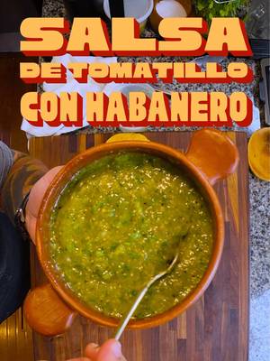 what would you put this on? this has become one of my favorite salsas to have in the fridge. it’s got everything you need, great spicy, nice acidity, and that garlic and cilantro combo are doing the damn thing. recipe 👇🏽 #salsa101  SALSA VERDE CON HABANERO YIELD: 2 CUPS 525g tomatillo, divided 40g white onion, quartered 35g garlic, still in its paper 20g habanero chile 30g cilantro, rough chopped 4g Diamond Crystal kosher salt 4g Knorr chicken bouillon 40g white onion, small dice and rinsed under water Preheat your broiler to high. Place half of the tomatillos, the quartered onion, garlic, and habanero on a sheet tray. Broil until lightly blackened and tender, flipping halfway through for even cooking. The tomatillos take the longest, about 13 minutes. The onion, garlic, and chiles take around 8 minutes. Remove from the broiler and let cool slightly. Peel the garlic and remove the chile stems. Transfer the roasted vegetables to a blender along with the cilantro, salt, bouillon, and the remaining raw tomatillos. Blend until your desired consistency is reached. Fold in the rinsed diced onion. Taste and adjust seasoning as needed.