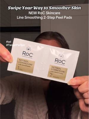 #ad | Swipe your way to smoother skin ✨  The NEW RoC Line Smoothing 2-Step Peel Pads are a dermatologist-developed, non-invasive at-home peel that targets lines, dullness, rough texture, blemishes, and enlarged pores. Powered by RoC’s patented Clinical Retinol, you get immediate glow and visible skin renewal in just 7 uses—all with no downtime. And the best part? It’s an affordable way to swipe your way to smoother skin. Available at @target and always on my @LTK  https://liketk.it/5WW87  @RoC Skincare @target  #roc_partner #rocskincare #skintok #targetpartner target liketkit 