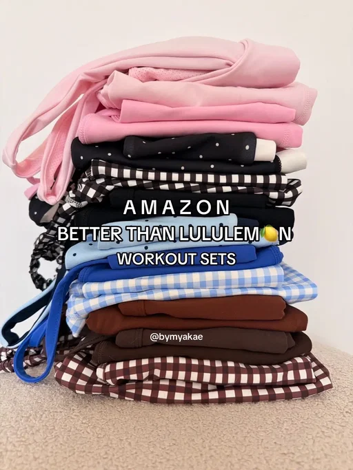 my current favorite workout sets! they’re that good. trust me, you’ll fall in love instantly! 💛 #amazonmatchingsets #amazonfinds #musthaves #fyp #amazonfashion  