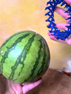 Watermelon vs veggie topper #asmr #food #satisfying