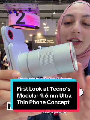 Tecno introduced its new “modular magnetic interconnection technology” with a 4.6mm ultra thin phone concept. There are plenty of ways you could customize this phone depending on your needs with a 4.5mm power bank, telephoto lens, and more. CNET Senior Technology Reporter Abrar Al-Heeti is here to give you a first look. #tecno #modularphone #conceptphone #tecnoslim #mwc2026 