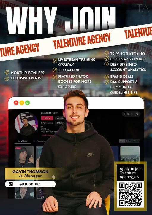 If you’re looking to start streaming or new to streaming on Tiktok, you are in the right place! I am now officially a manager at Talenture Agency and I am looking for creators who want to take their streaming game to the next level. As a full time Tiktok LIVE host for over a year and a half, I have the experience and knowledge needed to help you succeed with an amazing agency like Talenture! Click the link in my bio, or scan the QR code listed. Let’s get to work😄 @Talenture Agency #talentureagency #tiktokagency #fyp #tiktoklive 