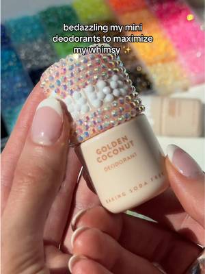 Sweet, sparkly and available at @target 🍈🧚 #mini #miniproducts #bedazzling #bedazzlekit #deodorant 