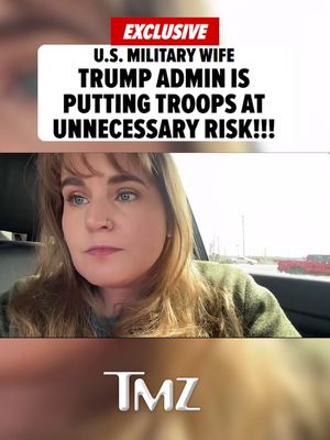 🚨 Exclusive: The wife of an active military member currently deployed in the Middle East is sounding the alarm ... saying saying the Trump administration’s strikes on Iran feel like a dangerous distraction. 😨