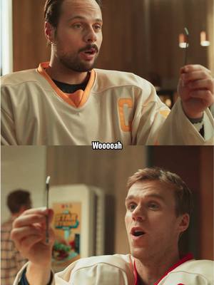DON'T say "my very own mini stick" at the exact same time as your buddy UNLESS you want to trigger a tiny face off. 🏒🚨 NHL Star Sticks meal out tomorrow