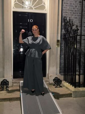 Absolutely delighted to announce I am the new Prime Minister.  Only joking. 😅 It was an absolute honour to be invited by Keir Starmer to 10 Downing Street to celebrate International Women’s Day. 💖💪 The room was full of incredible women from across business, charity, the military and the creative industries. It genuinely made me stop and think about just how many women are out there doing extraordinary work in the fight for equality and safety for women and girls. We had the chance to chat with both Keir and Victoria Starmer, and yes, the highlight was of course meeting Larry the Cat. 🐾 I was last invited to Downing Street by Theresa May, and I feel really proud to have had conversations with politicians across different parties. My drive has always been the same: to work with elected governments to push for positive change, so our daughters grow up in a world that is safer and more accepting than the one we inherited. ❤️ Thank you Sir Keir Starmer for having me. 🙏 #fyp #feminism 