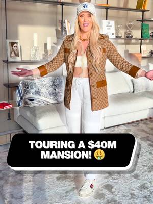When the $40,000,000 mansion with an underwater garage is so luxurious you have to cover up your Gucci shoes 😂 #gucci #mansion #luxury #garage #supercarblondie