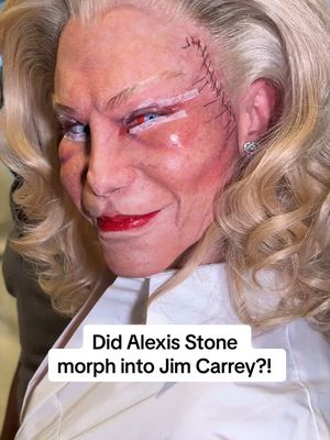 The mask says it all 👀 @THEALEXISSTONE backstage after walking @matieresfecalesparis! #DazedFashionTV #AlexisStone #JimCarrey #TikTokFashion 