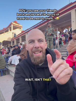 This is what happens when one of you goes to India and the other to Pakistan and meet at the border… you can’t just walk across! You’d have to travel for 24-hours in order to stand next to each other 🤯 #india #pakistan #yestheory #traveltok 