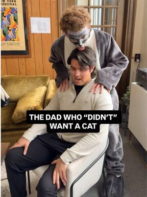 We’ve all had a dad who ends up loving their cat! @Don Hugo Studios #catsofinstagram #trends #catlife 