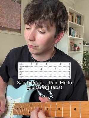 Wondering how to play the super catchy riff from the now BRIT award winning and absolutely superb song Rein Me In by @Sam Fender and @Olivia Dean? Well, here are the guitar tabs, plus I slow it down so you can really get to grips with it too 🤝 I absolutely love riffs like this where it sounds so much like it must be an open tuning but it’s just a clever way of using E standard instead. It’s no secret that I love Sam Fender, having tabbed a lot of his riffs and solos, but this is one of the best! Just a pleasure to listen to 🙏 Played on my @Fender Vintera 50s Stratocaster 🎸 #samfender #oliviadean #guitarriff #guitartabs #guitartok 