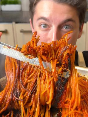 Spaghetti all’Assassina - For the Tomato Broth: 4 cups water 1/4 cup tomato paste 2 whole garlic cloves Kosher salt and freshly cracked black pepper, to taste For the Spaghetti: 1/4 cup extra virgin olive oil 2 garlic cloves, minced 2 tablespoons Calabrian chili paste 1 cup tomato passata Parmesan cheese, for garnish #Recipe #spaghetti #spaghettiallassassina #italianfood 