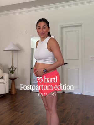 About 7 months postpartum I was ready to challenge myself in every way possible & this challenge really did that…. 😅 here’s a quick update! it’s day 60 of 75 hard, I can’t believe it! and I can’t wait to share with you guys my final thoughts & reveal  on day 75!!!  #Postpartum #75hardchallenge #75hardprogram #postpartumfitness #postpartumjourney 