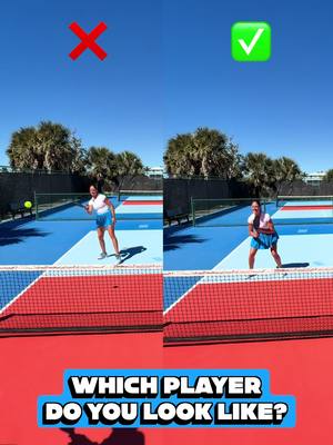 Which one are you? 👀 Left or right? Letting a dink bounce feels like the safe option — but in this situation, it might actually be costing you the point. Watch the left video: I let it bounce ➡️ I drift backward ➡️ I get off balance ➡️ and my return dink pops up higher than I want. Now compare that to taking it out of the air. Stronger position. More control. Less time for your opponent. It’s time to get comfortable attacking dinks in the air. A good rule of thumb: your contact point should be about 2 feet inside the kitchen line. (It’ll vary player to player — so get out there and test your range.) Want to see the drills I use to train this? 👇 #pickleball #pickleballtips #pickleballer #pickleballcoaching #pickleballtechnique 