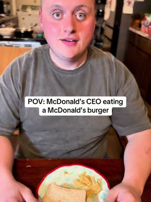 POV: McDonald’s ceo eating a McDonald’s burger #comedyskit #funnyskit #mcdonalds 