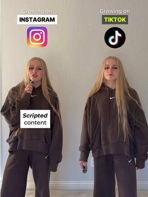 Grow on Instagram vs. Grow on TikTok  Follow for more social media marketing education.