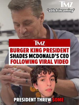 Burger King just flipped the script… posting a video of its president taking a massive bite of a Whopper — and it definitely feels like a not-so-subtle jab at the McDonald’s CEO.  Watch to see why! 🍔 🖊️: @aidenjmarks