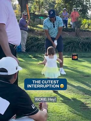 Some interruptions are sweeter than others ❤️ #golf #PGATOUR #rickiefowler #bayhill #family 