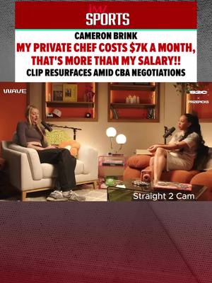 A clip of Cameron Brink saying her private chef cost more than her WNBA salary has resurfaced amid stale CBA negotiations over player salaries. 💰🏀 . 📸: Getty