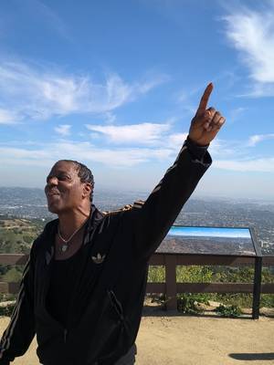 Fancy Ray recites his original poem "I'm On Top of The World" on his birthday at Griffith Park in Los Angeles.