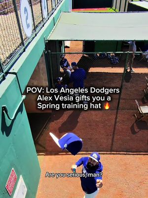My boy Vesia a real one 🤞🏼 #dodgers #springtraining #alexvesia #gift #hat 