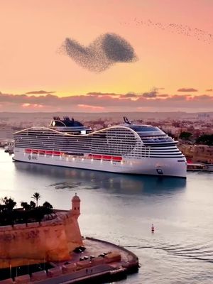 The seasons are changing 💙 Even when you expect the unexpected, moments like starlings dancing around the ship still take your breath away.  📸 @Janusz Ronki  Please note: This content was created by humans with CGI, without the use of AI. #MSCCruises #PlannedUnplanned #BestHolidayEver