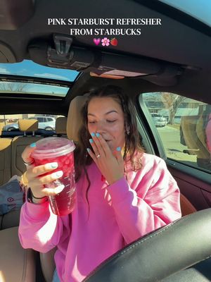 PINK STARBURST REFRESHER 🌸🍓💗✨ @Starbucks #lifestyleinfluencer #starbucksvlog #starbucksrefreshers #starbuckssecretmenu #pinkstarburstrefresher 