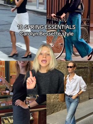 10 minimalist chic spring essentials  #cbkstyle #springoutfitideas #springessentials #carolynbessettekennedystyle 