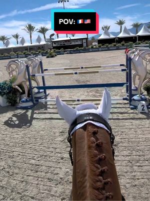 he’s truly ✨magnifique✨ :) #equestrian #showjumping #horseshow  and what it really is, is my tone of voice that he responds to. I could probably speak Farsi to him too and he’d love it because it’s expressed with a loving, encouraging tone.  Talking on course helps me regulate my breathing patterns, therefore my nervous system calm downs, therefore a better experience for my horse! 🐎🤍