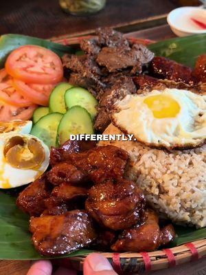 What’s your go-to Filipino breakfast/Silog combo? 🤔 #filipinofood #sinangag #beeftapa #porktocino #longganisa 