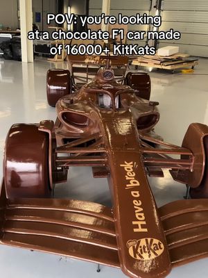 Iconic 🍫🔥 @KITKAT and @Formula 1 mark their partnership with a life-size race car at @Silverstone #f1 #silverstone #racing #craft #chocolate 