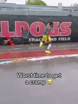 Bro just kept going 🤣 #fail #track #hamstring #jump #sports 
