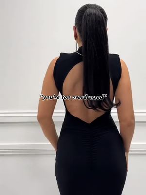 🖤 “You’re too overdressed” 🎥 Good. That was the plan ✨ Glam, iconic, and a little dangerous 👇 Is there really such a thing as overdressed? #FashionNova #NovaBabe #GlamLook #Overdressed #NightOutFit