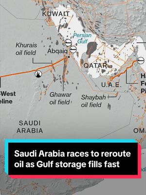 Saudi Arabia is diverting millions of barrels of oil to its Red Sea ports, helping the world’s top crude exporter maintain supply to buyers globally as the Iran war fills up storage sites across the Middle East. #worldnews #SaudiArabia #Iran #oil 