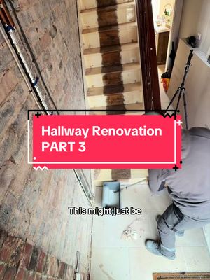 Hallway & Under stairs toilet 🚽  The last time I did Plaster board put me off for life. Although this room isn’t as big as the kitchen, it had lots of angles and lots of stairs to work around. I’ll be happy when all of the walls have been skimmed. And to save some money, I’m attempting that to. The one thing I am the most excited for is the under stairs toilet and i will be updating you on that in the next episode. #understairs #hallway #homerenovation #homeimprovement #plasterboarding