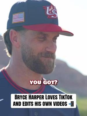 Bryce Harper the MLB star and Tiktok Content Creator 🫡 #MLB #tiktok #baseball #usa #philly 