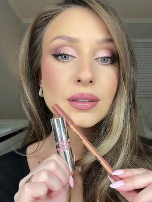 I had to share the whole lip combo because so many people asked about it 💗 @MakeUpForEverUSA Artist Color Pencil Wherever Walnut  @YSL Beauty Loveshine Oil in Stick 44 Nude Lavalliere  . . . . #pinklipstick #yslloveshine #lipcombo 