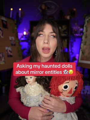Have you ever seen a ghost in a mirror? 😳👻 #paranormal #haunteddolls #mirrors 