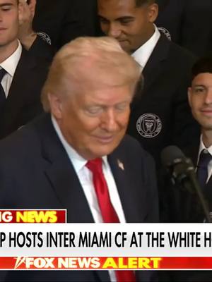 PRESIDENT TRUMP jokes as he hosts the 2025 Major League Soccer Cup champions Inter Miami CF at the White House: “These are good looking people. Marco, I don't like good looking men.”