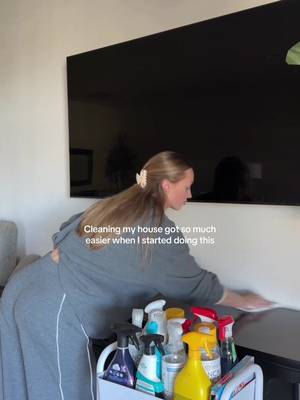 The cleaning cart might be my best home hack 🛒🧼 #cleaninghacks #cleaningtiktok #cleanwithme 