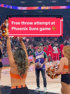 Watch me attempt a free throw shot for charity at the @Phoenix Suns game 🏀🫣 #NBA #nascar #sunsup 