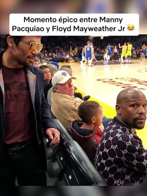 Revivamos este momento ICÓNICO para cualquier fan del boxeo. 😂 🎥 mannypacquiao/IG #box #floydmayweather #mannypacquiao #maypac2 #NetflixDeportes