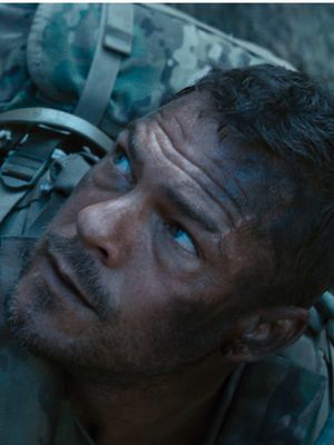 #WarMachine starring #AlanRitchson is now playing.