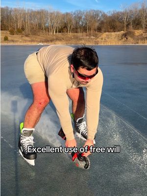 Bro discovered a new transportation method. #motorized #IceSkating #freewill #clever #gyat 