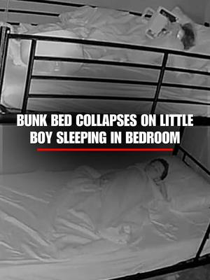 BUNK BED BREAKDOWN: Heart-stopping video shows a bunk bed collapse and nearly impale a little boy while sending his sister flying. The children's mother posting a follow-up video sharing that all of her children are ok, and accepting responsibility for building the bed herself.