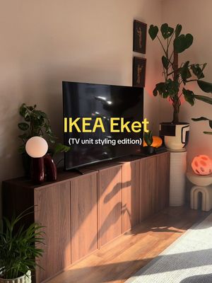 we got these @IKEAUK EKET units as one of the first things we bought when we moved in about 4 months ago. always get questions about where they’re from, and they’re honestly perfect for hiding all the mess since we don’t have loads of storage in the flat. bit of a pain to build (one door is still slightly crooked 😅) but would definitely buy these again   #ikea #ikeaeket #homedecor #edinburghflat #interior  