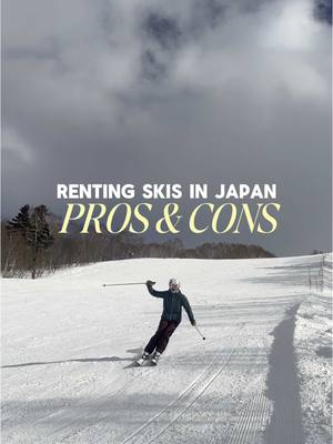 are you team rent skis or bring your own skis?🎿 I have now done 3 international trips and rented skis on all of them and honestly... I have mixed reviews👇 In Banff I had a great experience, in Italy I was stuck with skis that were way too skinny and short for me, in Japan I found a great ski but options were super limited and I think I got lucky I think the important factors here are what kind of skiing are you doing, how long, and how advanced are you? If you go on 1 ski trip a year it probably makes sense to rent! If you're an avid skier and love your skis, it's probably worth it to lug them to the airport! I have yet to fly with skis but I think its time🤔