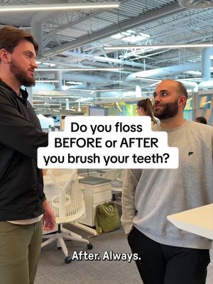 Happy National Dentist’s Day! We went around the office asking employees if they floss BEFORE or AFTER they brush their teeth 🦷  #nationaldentistsday 